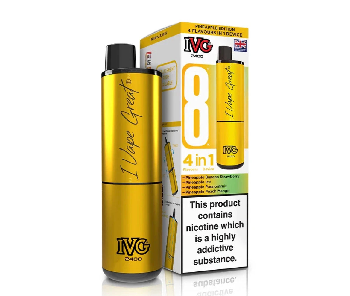 IVG 2400 4 in 1 Rechargeable & Refillable Pod Kit 2400 Puffs Reusable