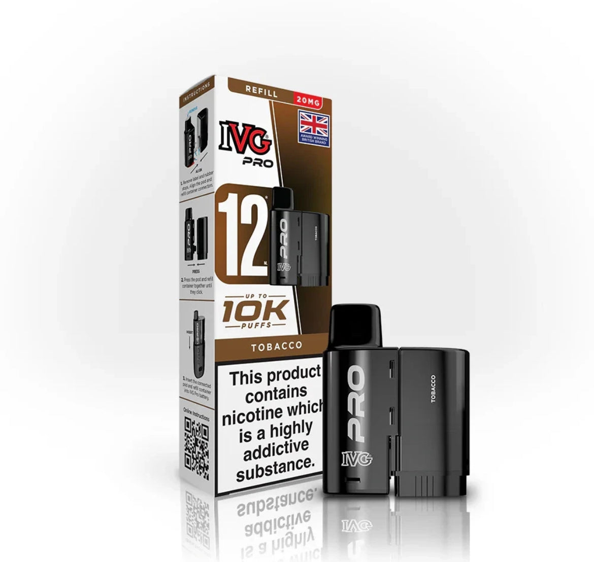 IVG Pro 12 Refill Pods Pre-filled Vape Replacement 20mg