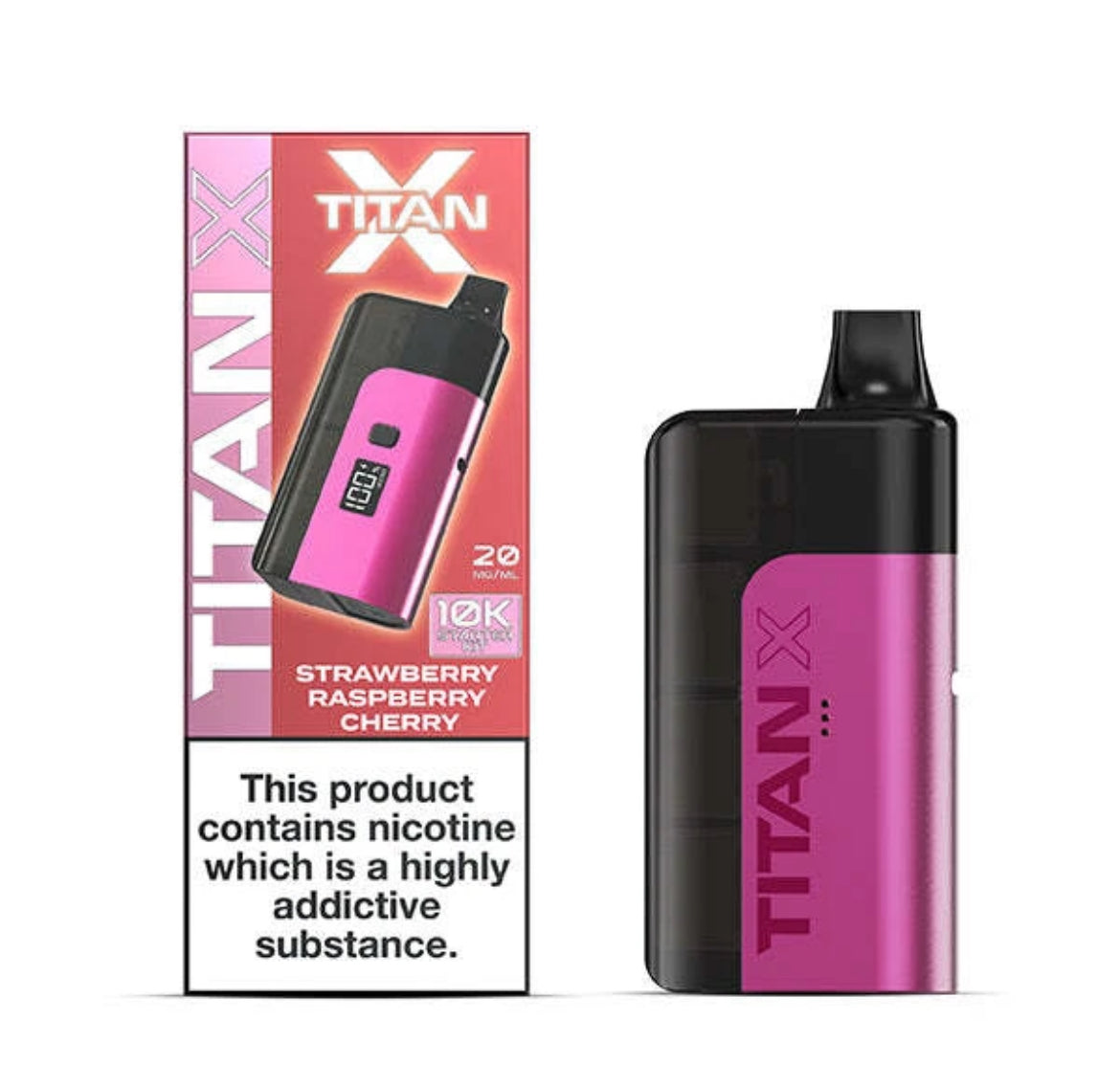 Titan X Pre-filled Pod Vape Kit 10K Puffs 20mg Puffs Rechargeable Vape Kit