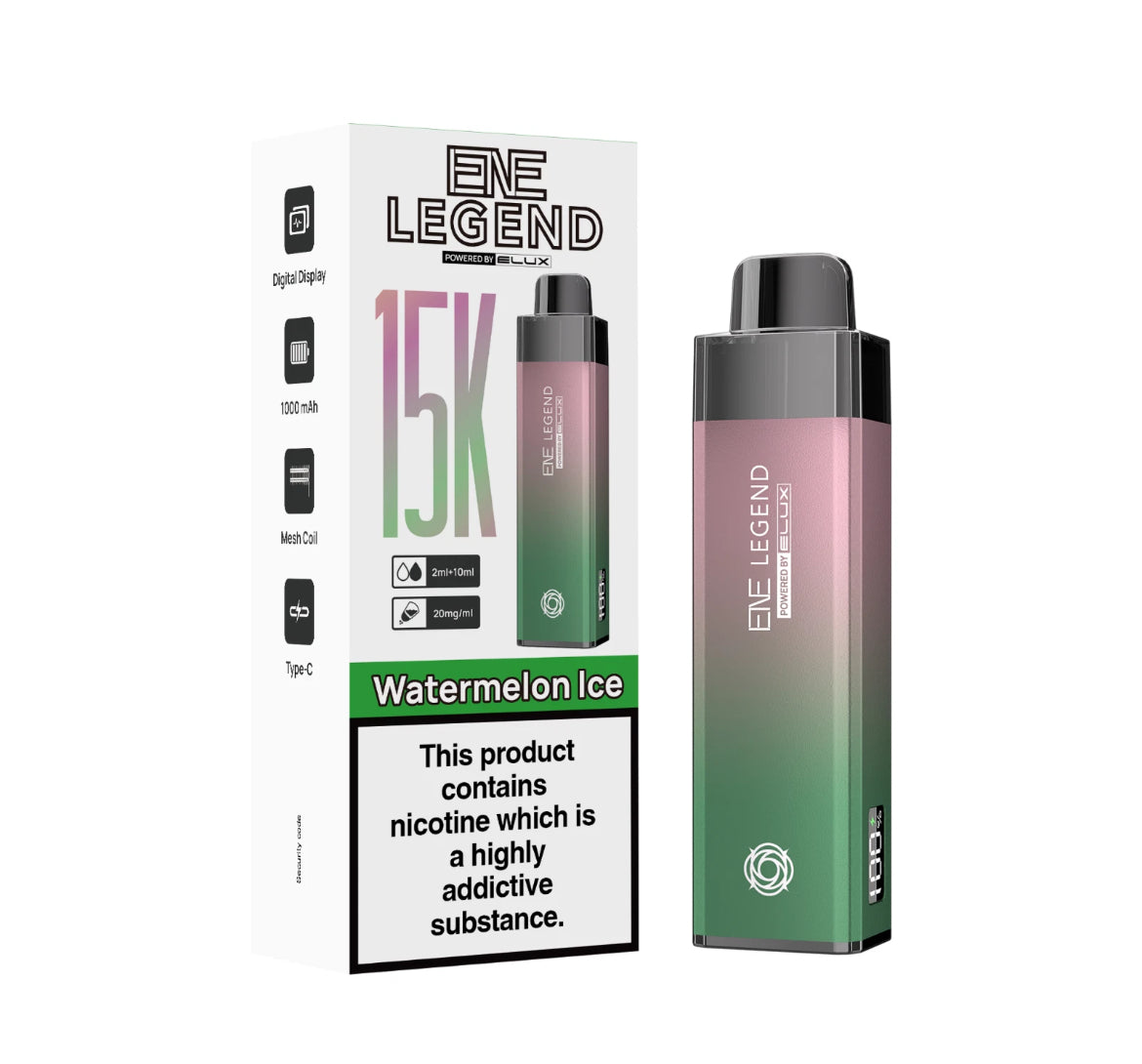 ENE Legend 15K Pre-filled Vape Kit 1000mAh Rechargeable & Refillable