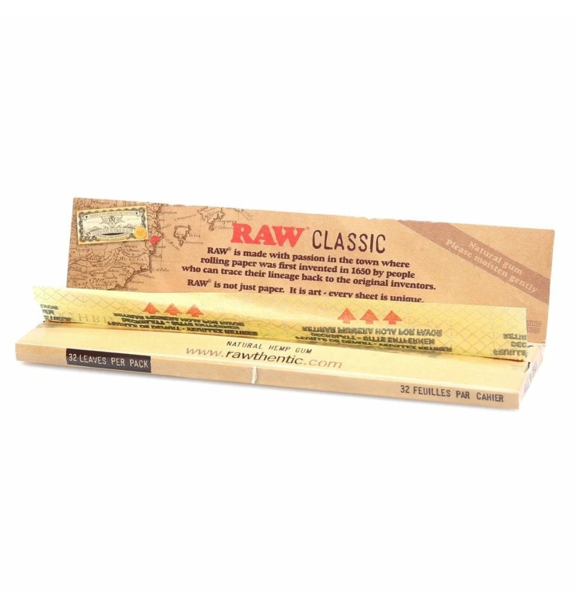 Raw Classic Natural Unrefined Rizla Rolling Papers Slim 110mm King Size