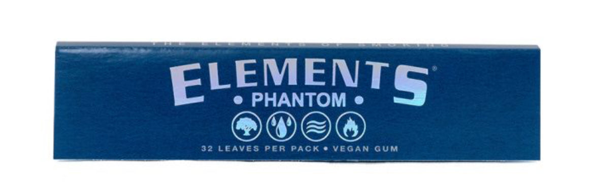 Elements Phantom Smoking Rolling Papers - King Size Slim - Luxuriously Thin