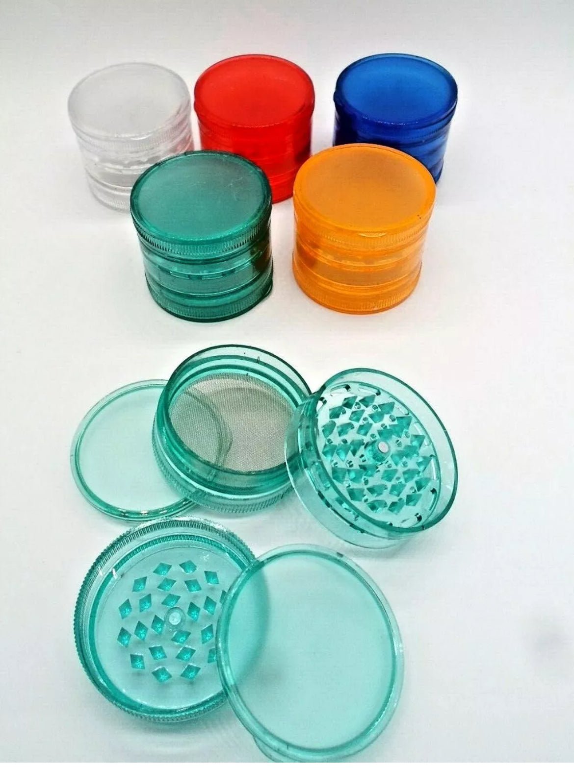5 Part Plastic Grinder Magnetic Herb Grinder Colour