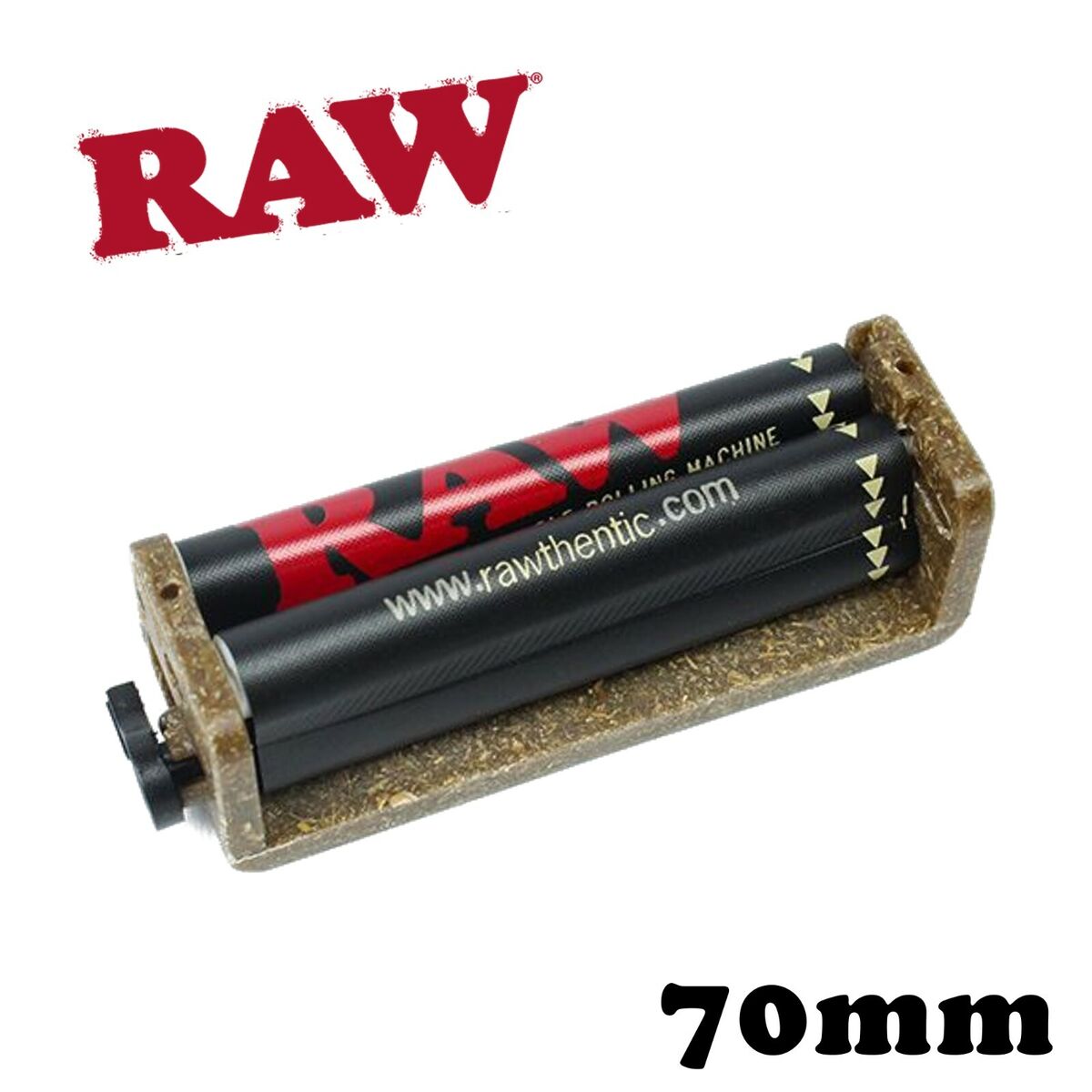BLACK RAW Hemp Plastic 70mm Roller