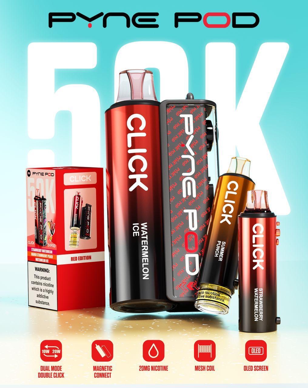 PYNE Pod Click 50K Refill Pods 20mg Pre-filled Replaceable Pods Kit