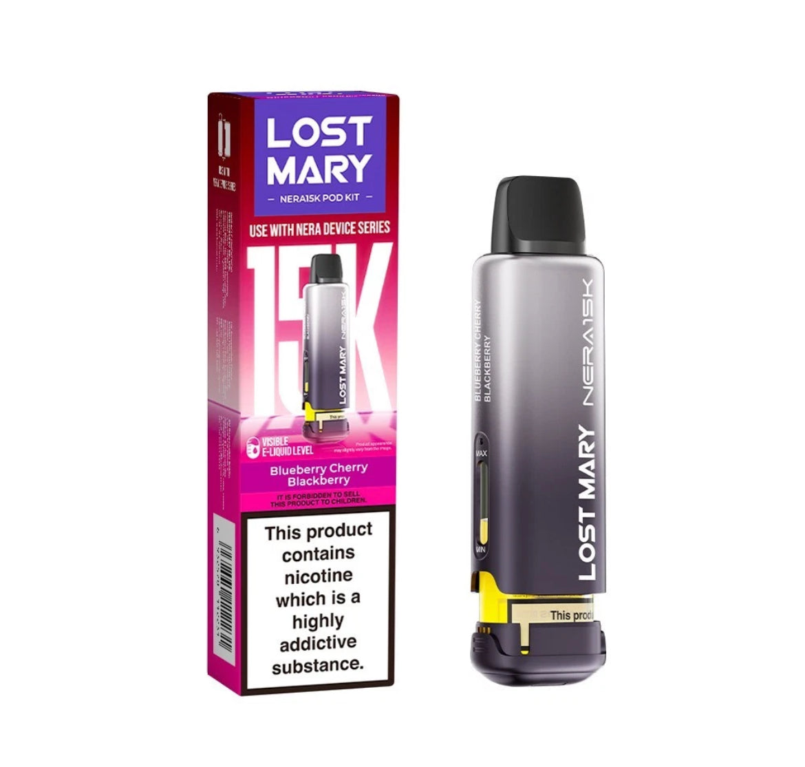 Lost Mary Nera 30k Pods Pre-filled  Pods 15,000 Puffs 20mg Replaceable