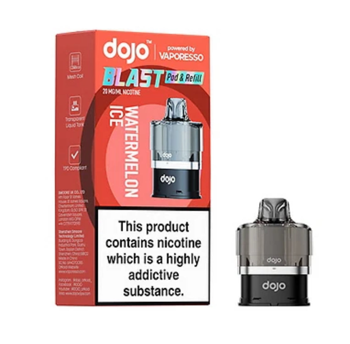 Vaporesso DOJO Blast 6000 Pre-filled Pod 20mg Nic Salt All flavours