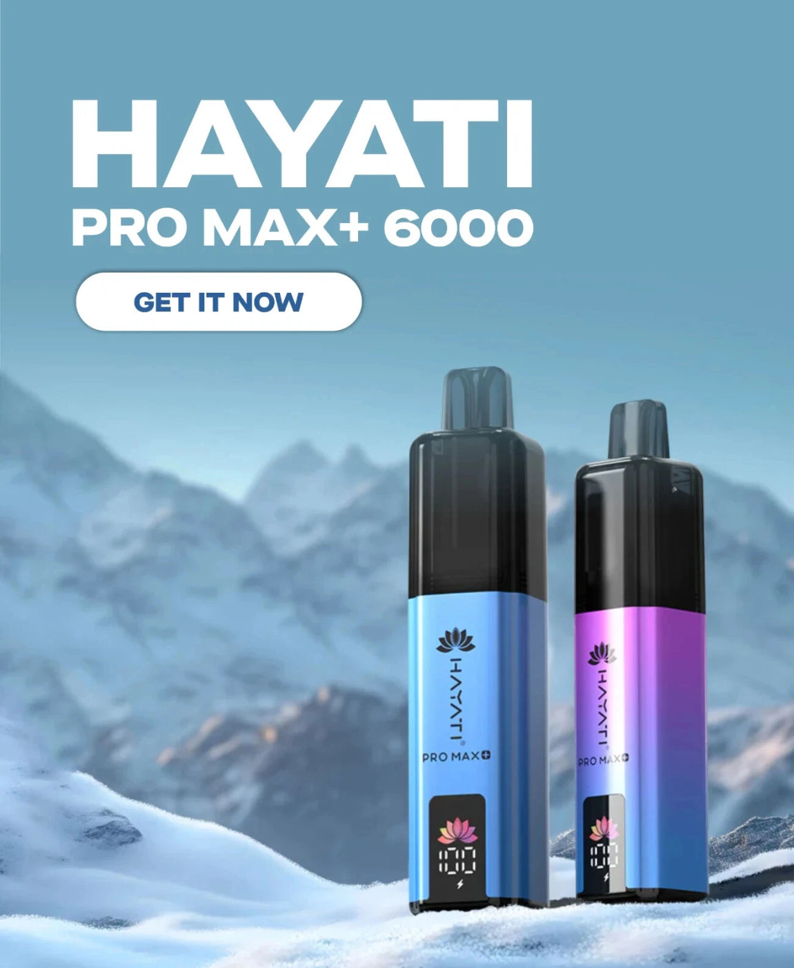 Hayati Pro Max Plus 6k Puffs Rechargeable Reusable Vape Kit Pre-filled Pods 20mg