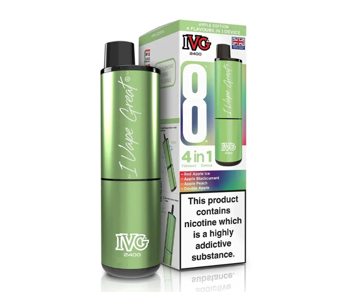 IVG 2400 4 in 1 Rechargeable & Refillable Pod Kit 2400 Puffs Reusable