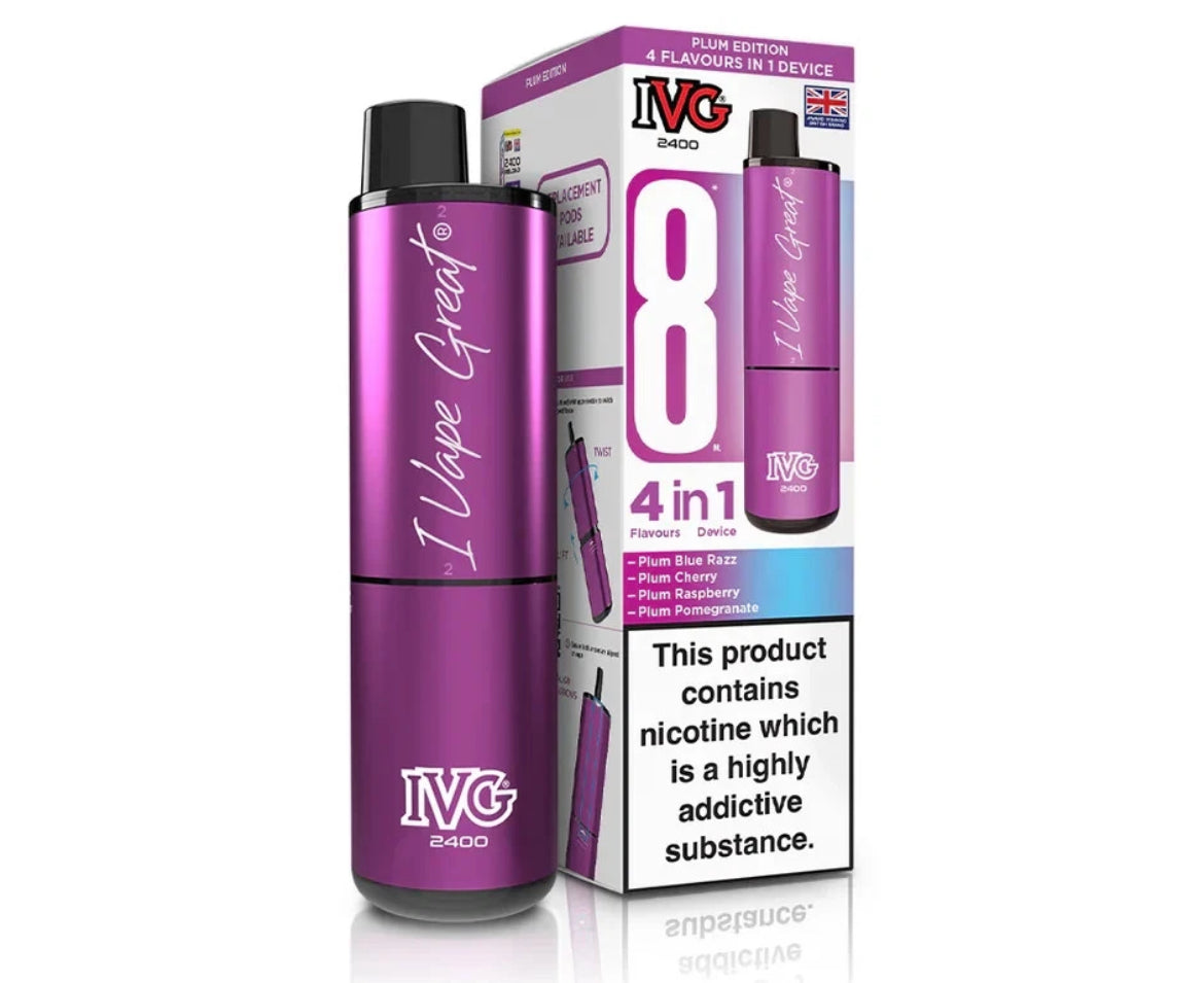 IVG 2400 4 in 1 Rechargeable & Refillable Pod Kit 2400 Puffs Reusable