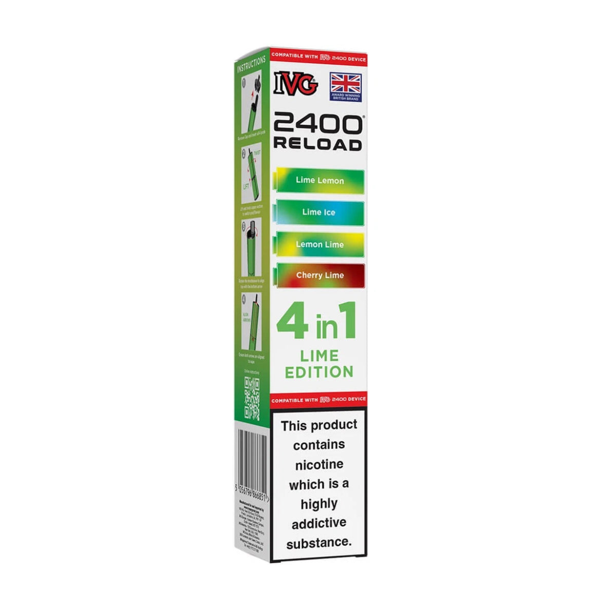 IVG 2400 Refill Pods  4 in 1 Pre-filled Refill Pods 2400 Puffs 4x2ml Reload