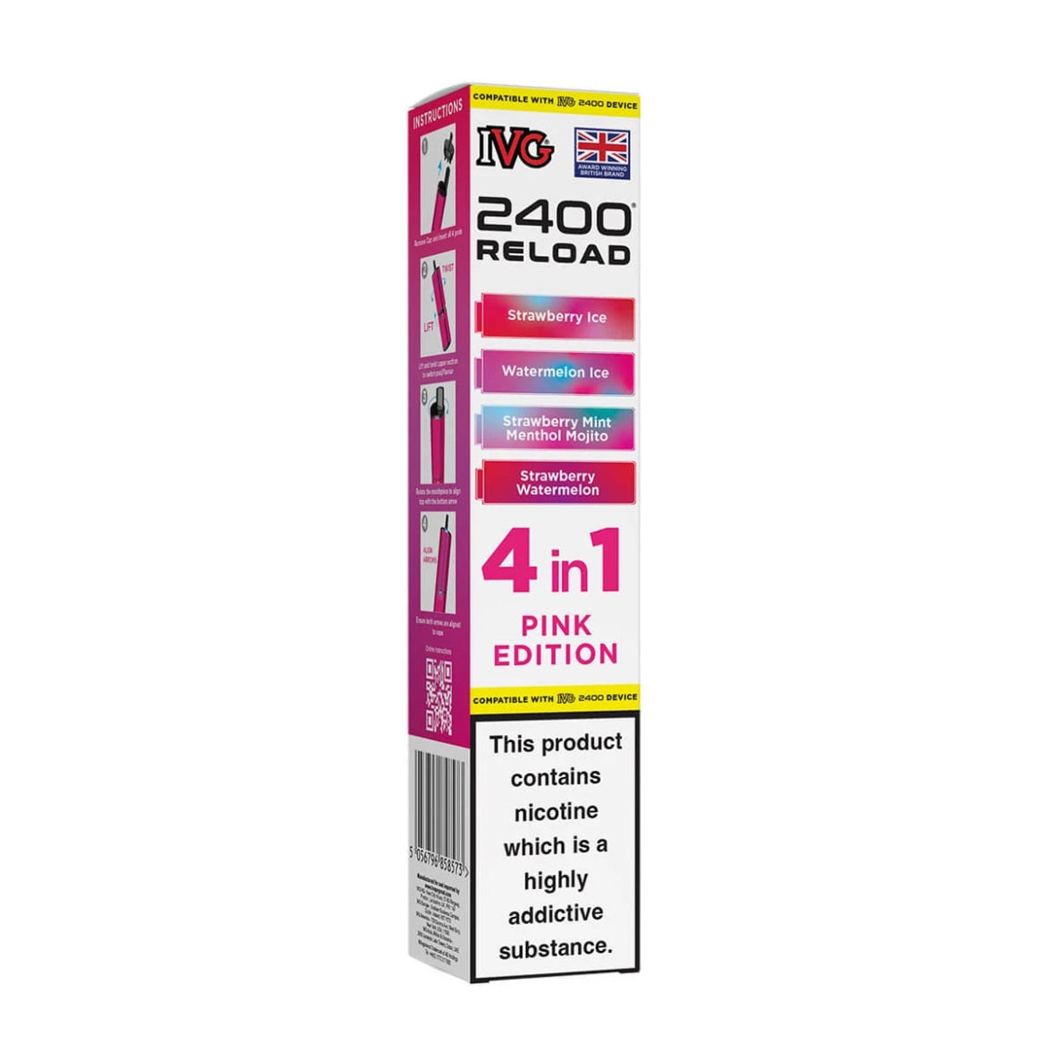 IVG 2400 Refill Pods  4 in 1 Pre-filled Refill Pods 2400 Puffs 4x2ml Reload