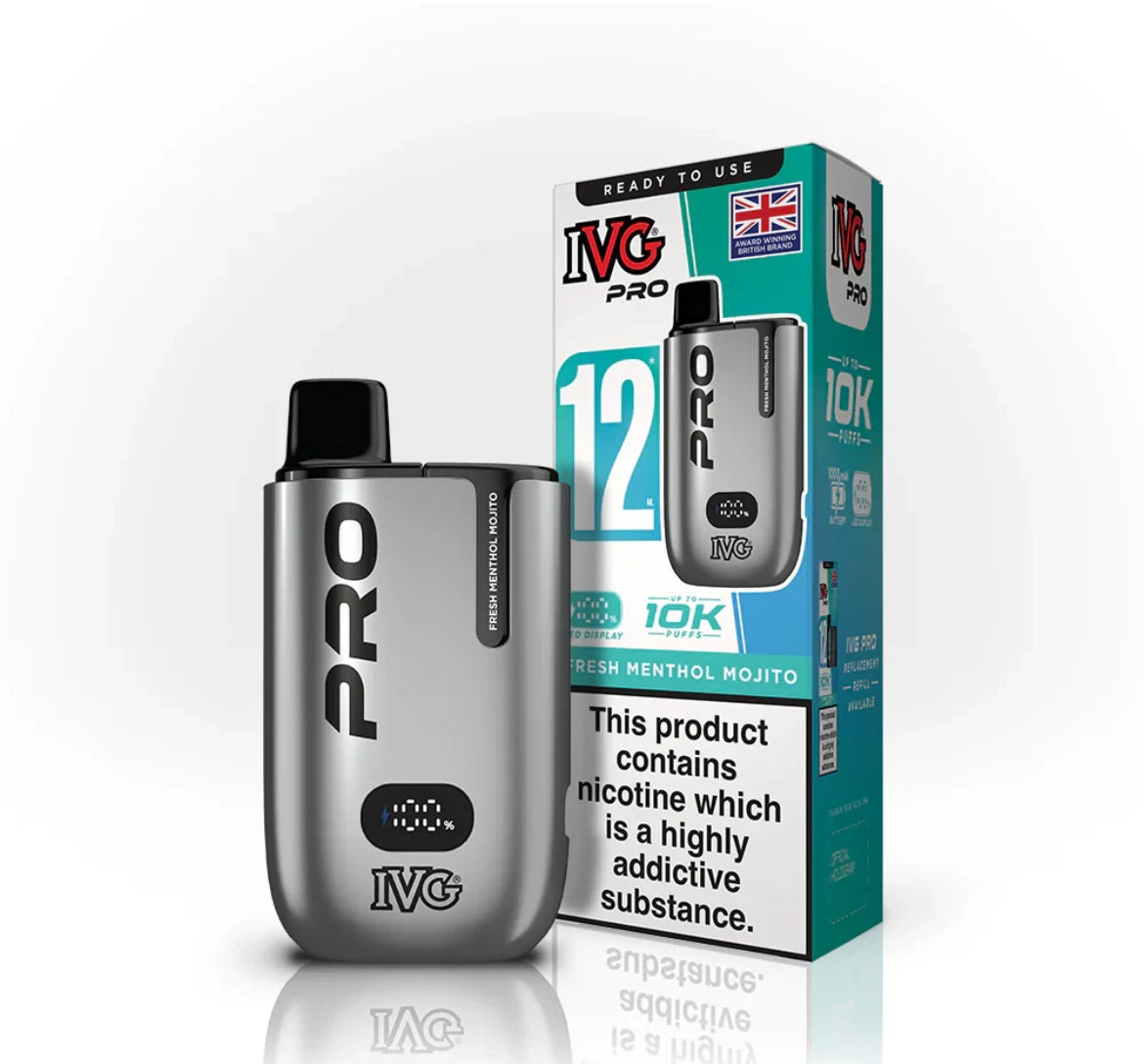 IVG Pro 12 Vape Kit Pre-filled Pod kit 10K Puffs  20mg