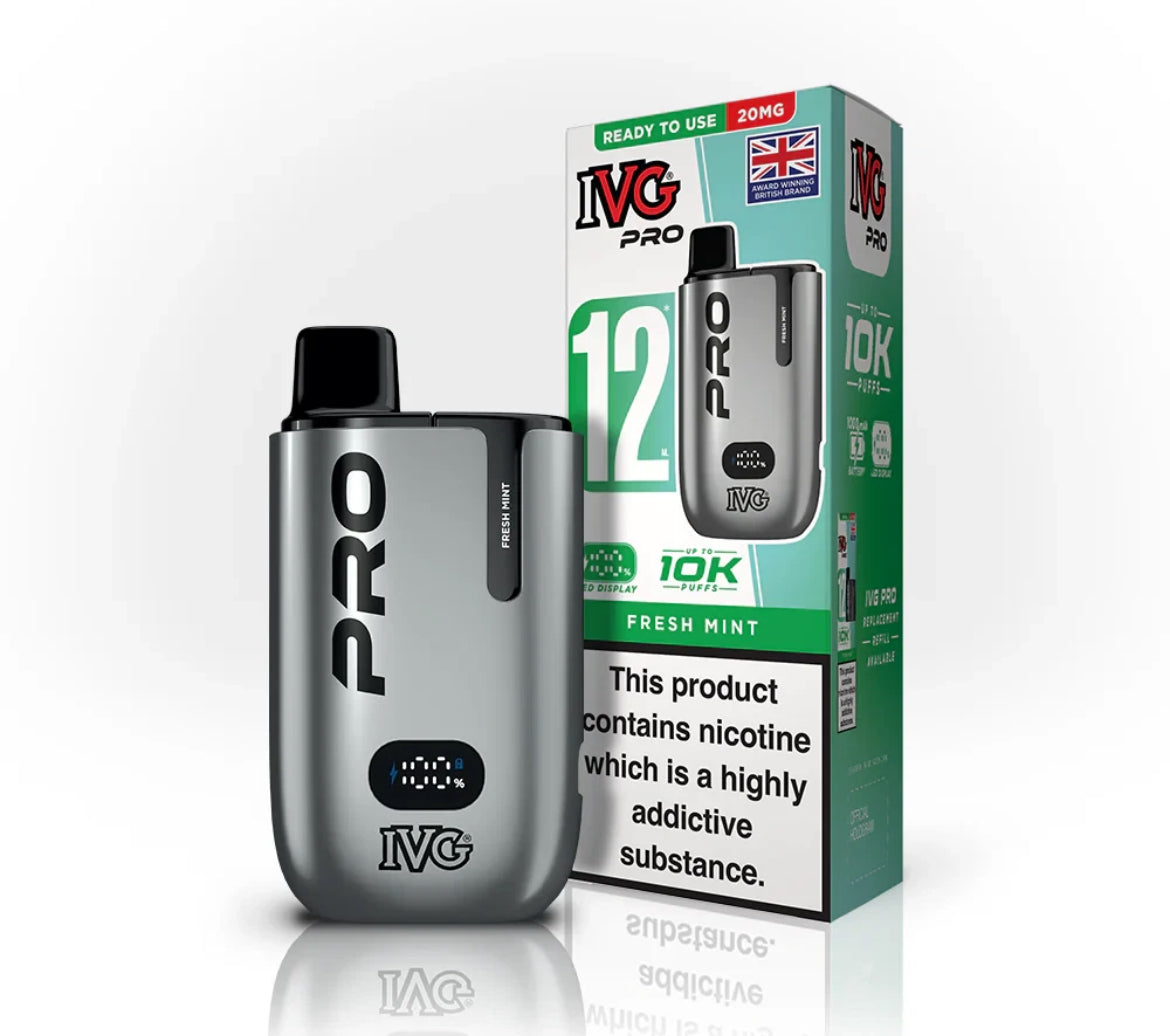 IVG Pro 12 Vape Kit Pre-filled Pod kit 10K Puffs  20mg