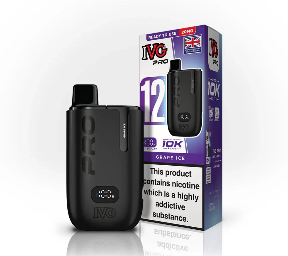 IVG Pro 12 Vape Kit Pre-filled Pod kit 10K Puffs  20mg