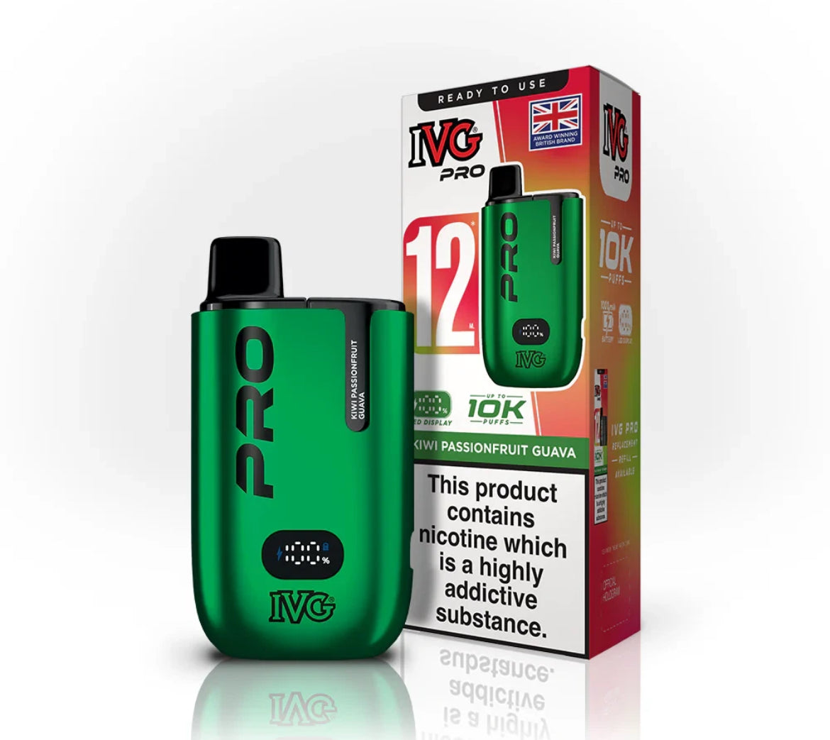 IVG Pro 12 Vape Kit Pre-filled Pod kit 10K Puffs  20mg