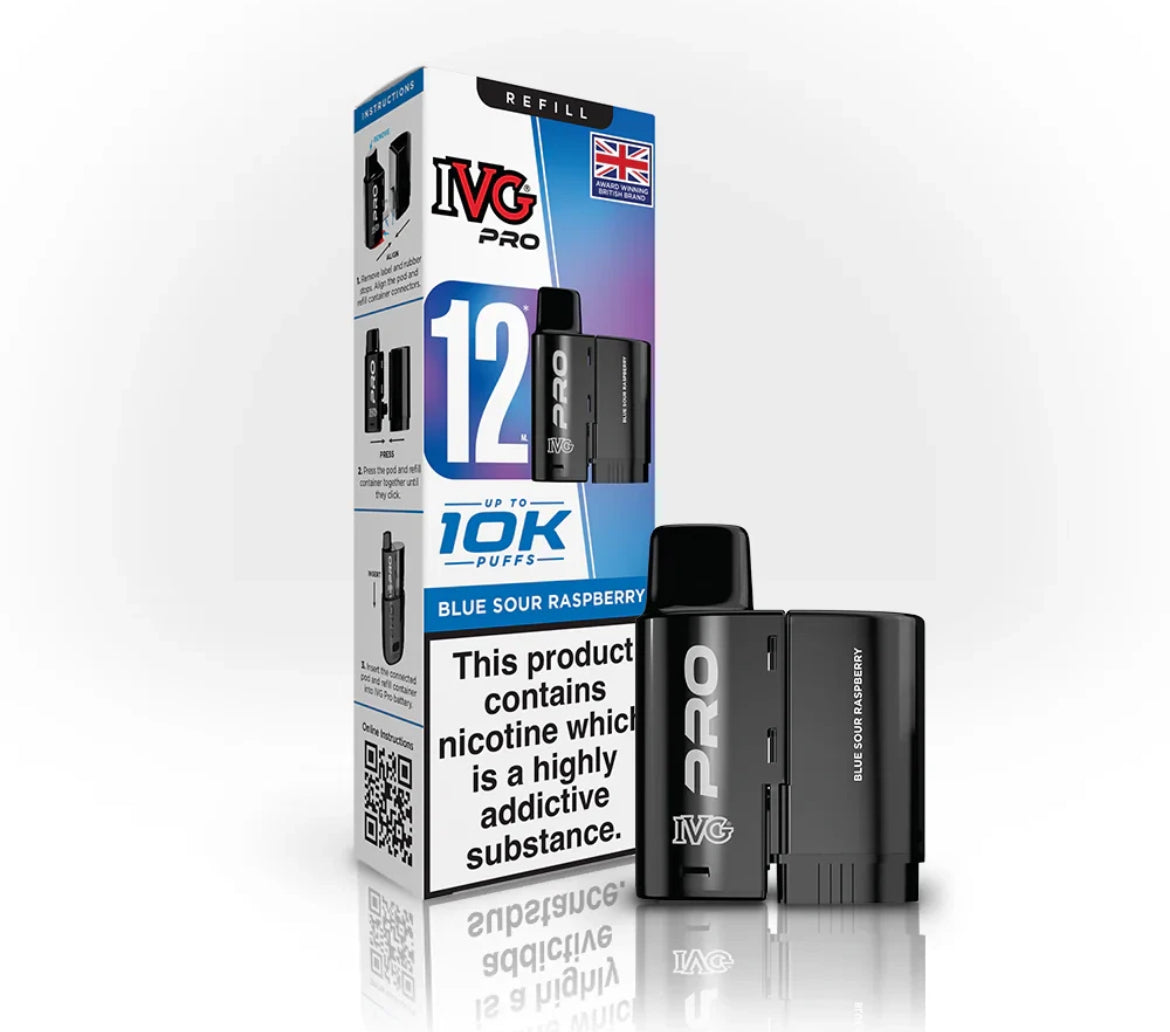 IVG Pro 12 Refill Pods Pre-filled Vape Replacement  20mg