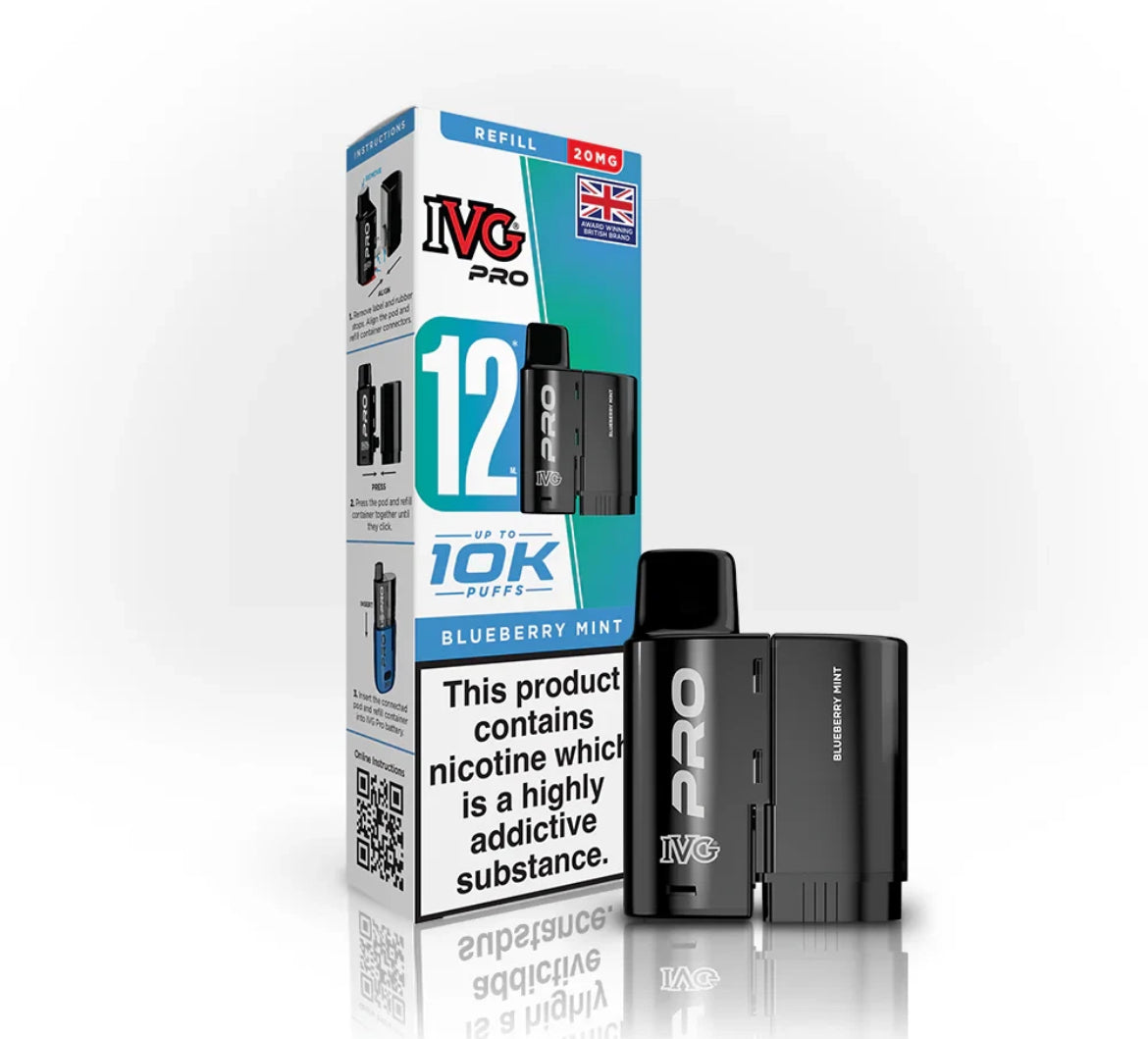 IVG Pro 12 Refill Pods Pre-filled Vape Replacement  20mg