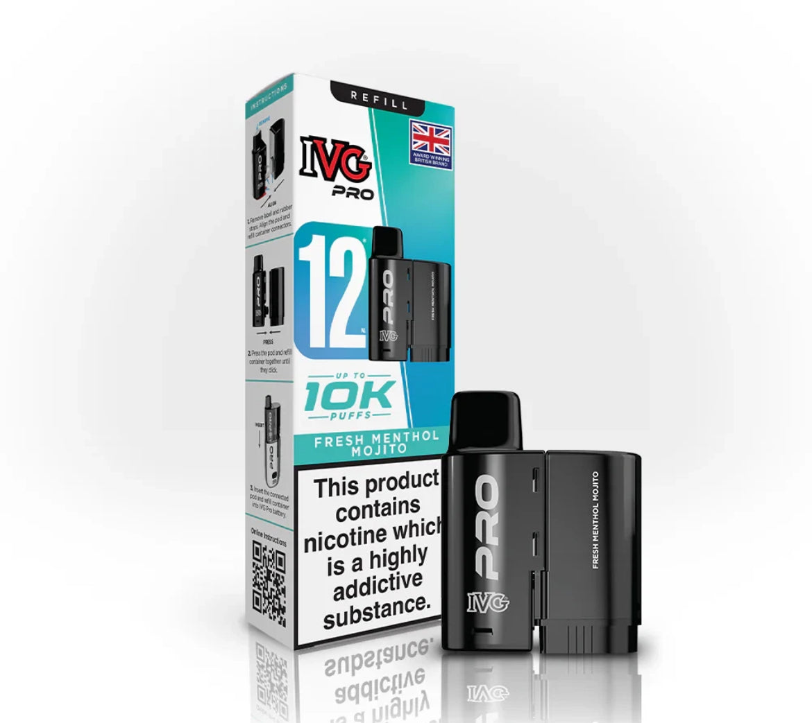 IVG Pro 12 Refill Pods Pre-filled Vape Replacement  20mg