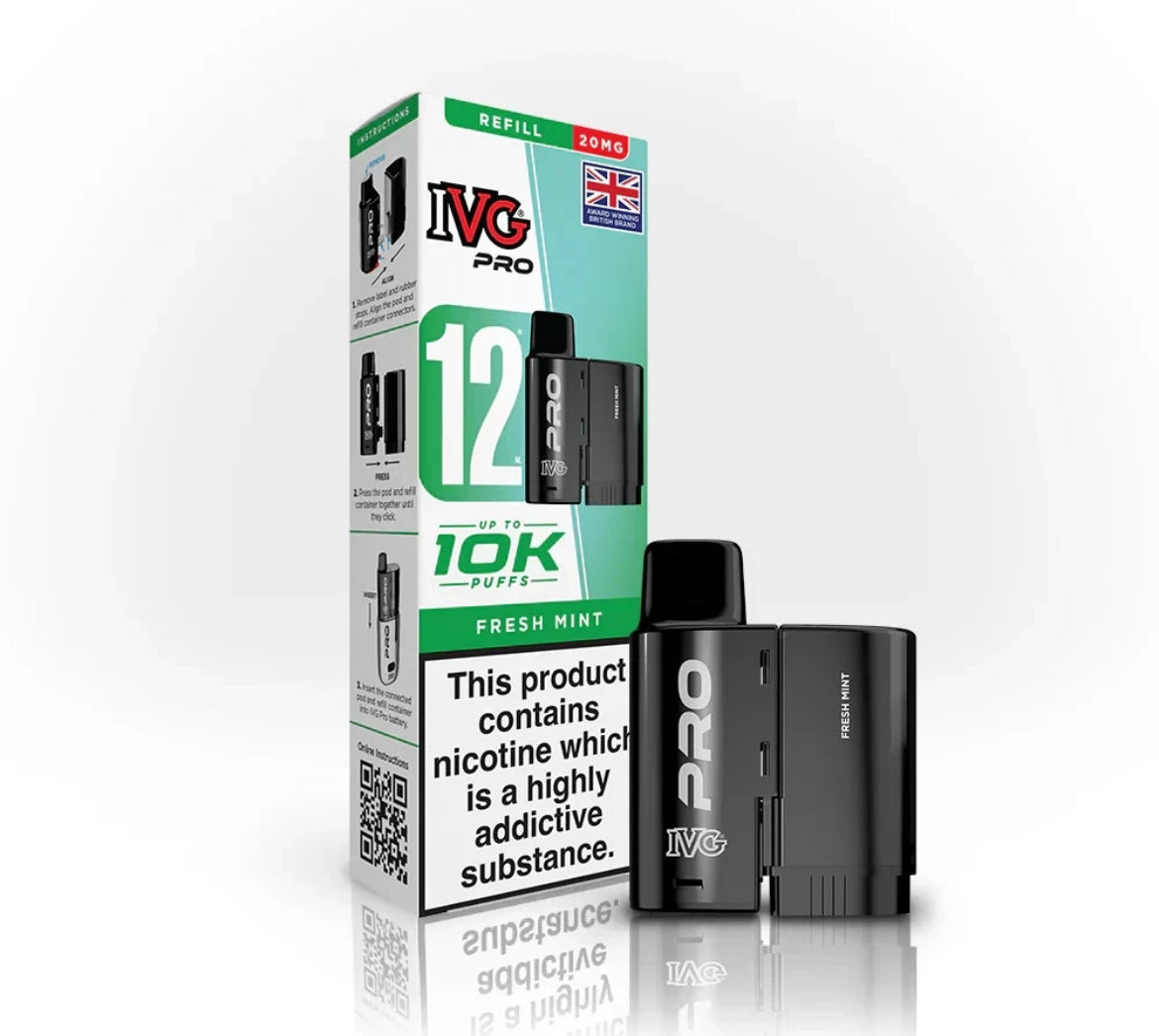 IVG Pro 12 Refill Pods Pre-filled Vape Replacement  20mg