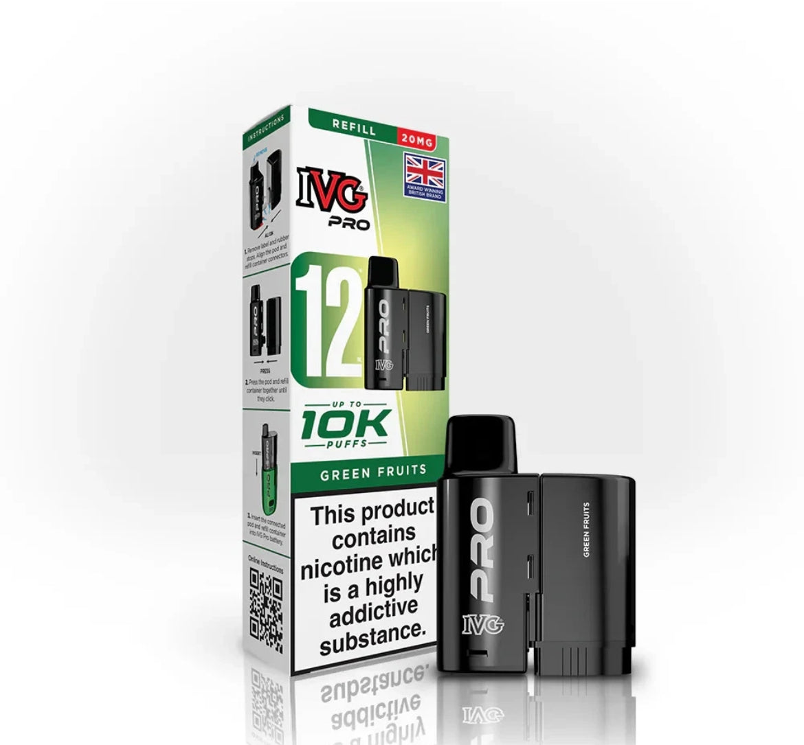 IVG Pro 12 Refill Pods Pre-filled Vape Replacement  20mg