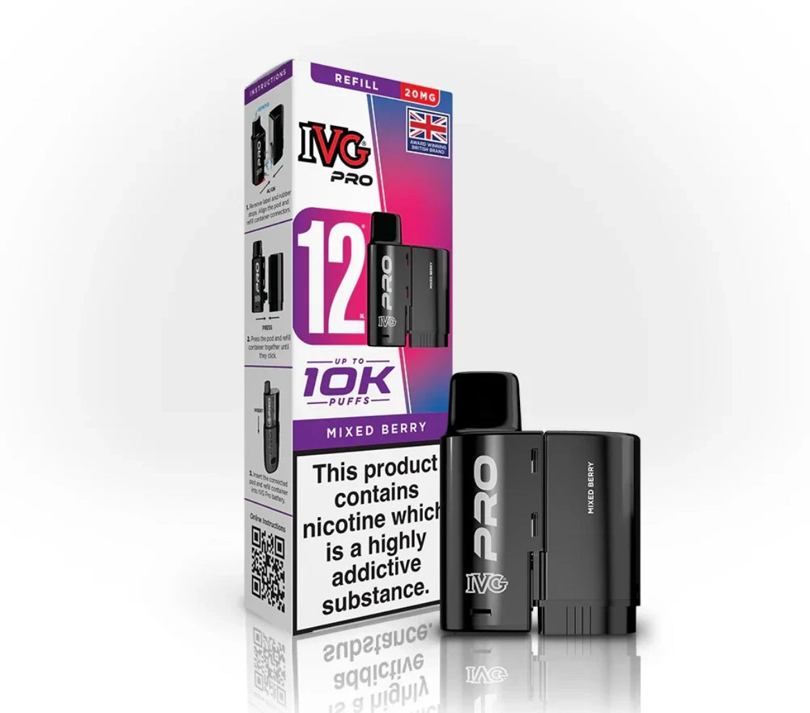 IVG Pro 12 Refill Pods Pre-filled Vape Replacement  20mg