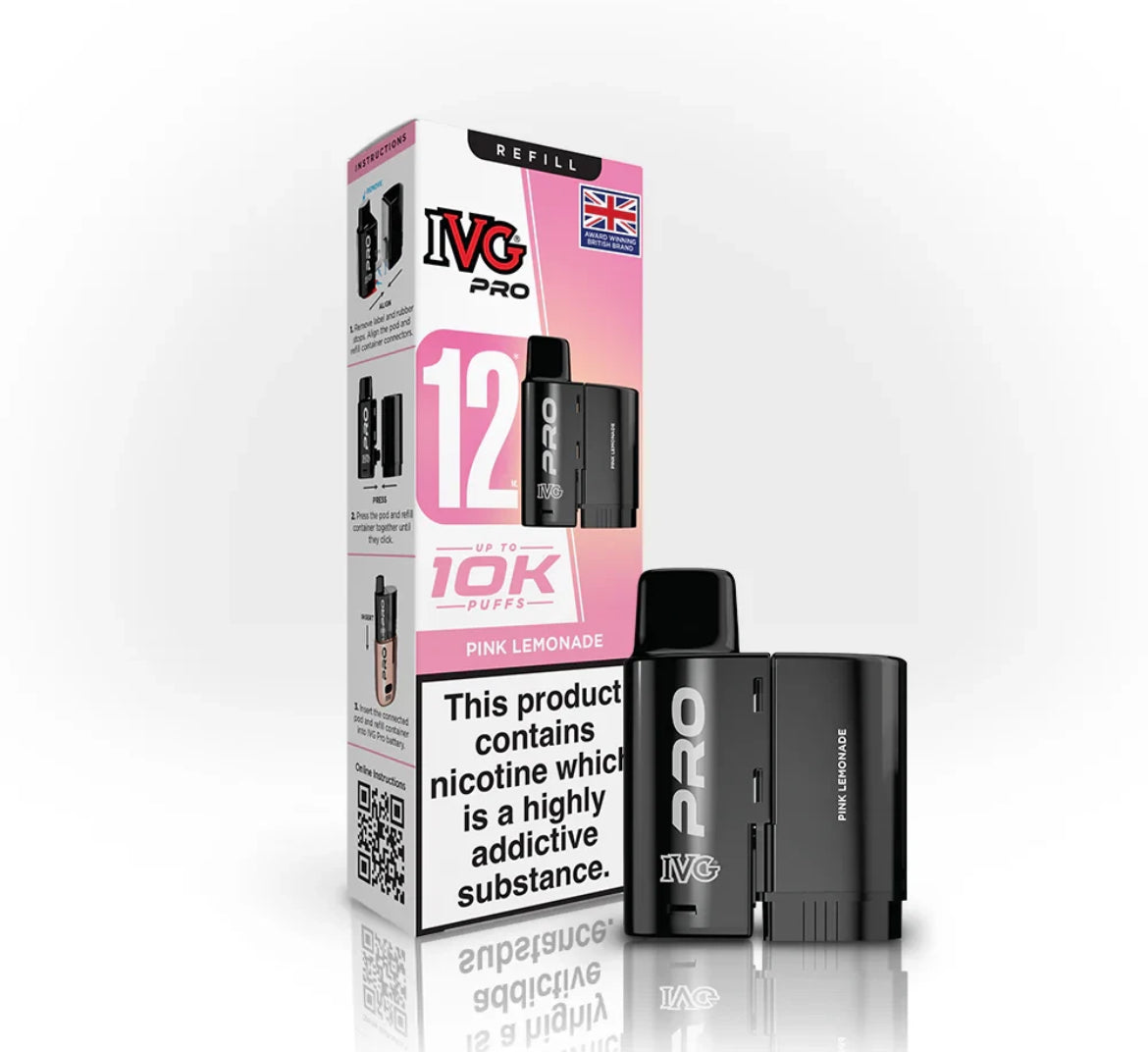 IVG Pro 12 Refill Pods Pre-filled Vape Replacement  20mg