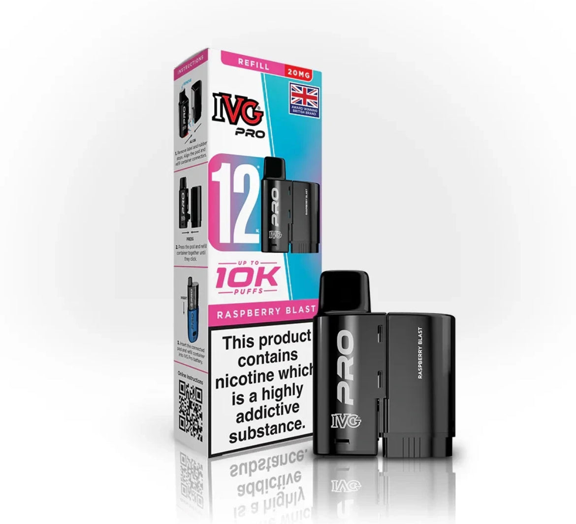 IVG Pro 12 Refill Pods Pre-filled Vape Replacement  20mg