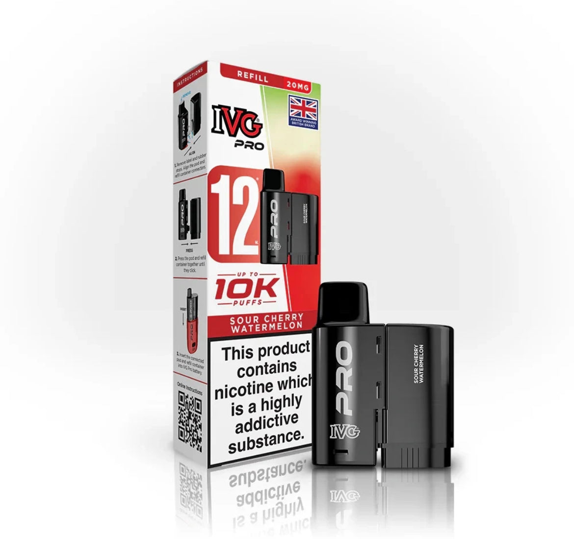 IVG Pro 12 Refill Pods Pre-filled Vape Replacement  20mg