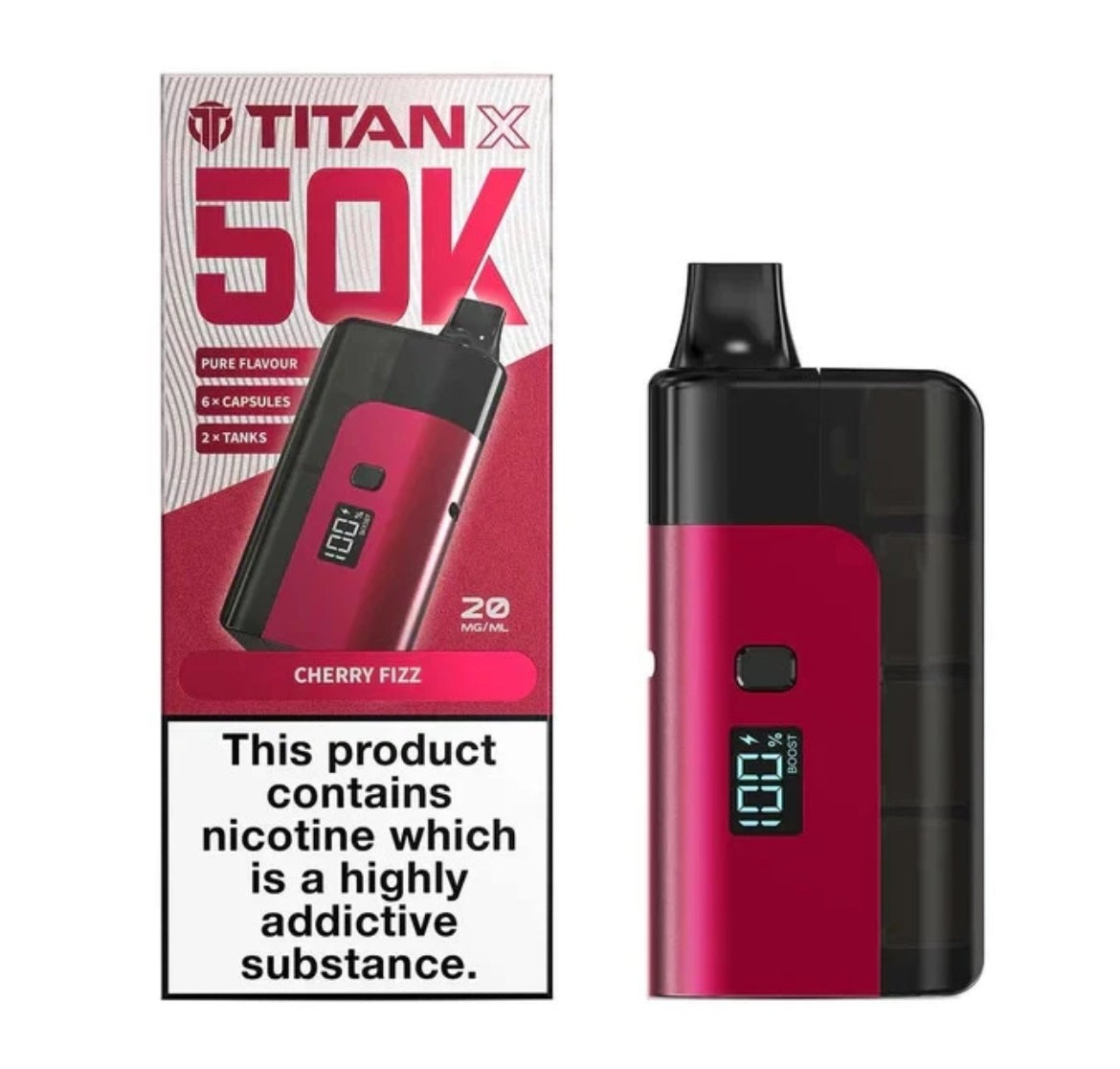 Titan X 50k Prefilled Vape Kit 20mg Rechargeable Vape Kit