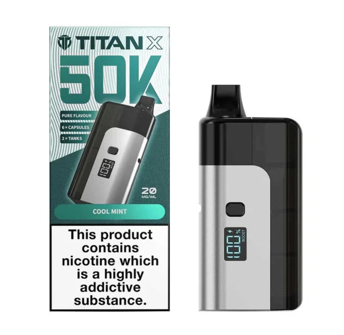 Titan X 50k Prefilled Vape Kit 20mg Rechargeable Vape Kit