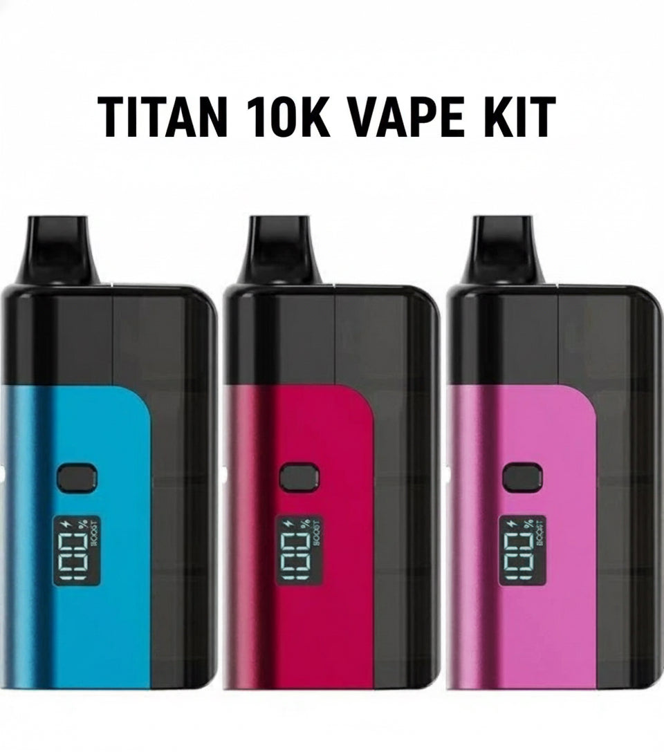 Titan X Pre-filled Pod Vape Kit 10K Puffs 20mg Puffs Rechargeable Vape Kit