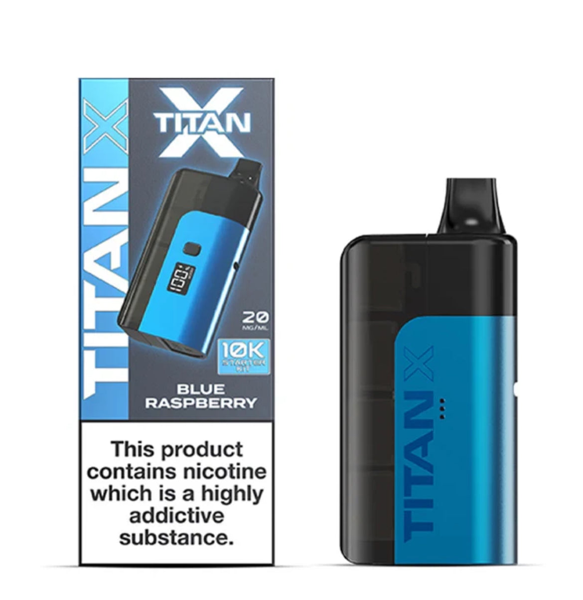 Titan X Pre-filled Pod Vape Kit 10K Puffs 20mg Puffs Rechargeable Vape Kit