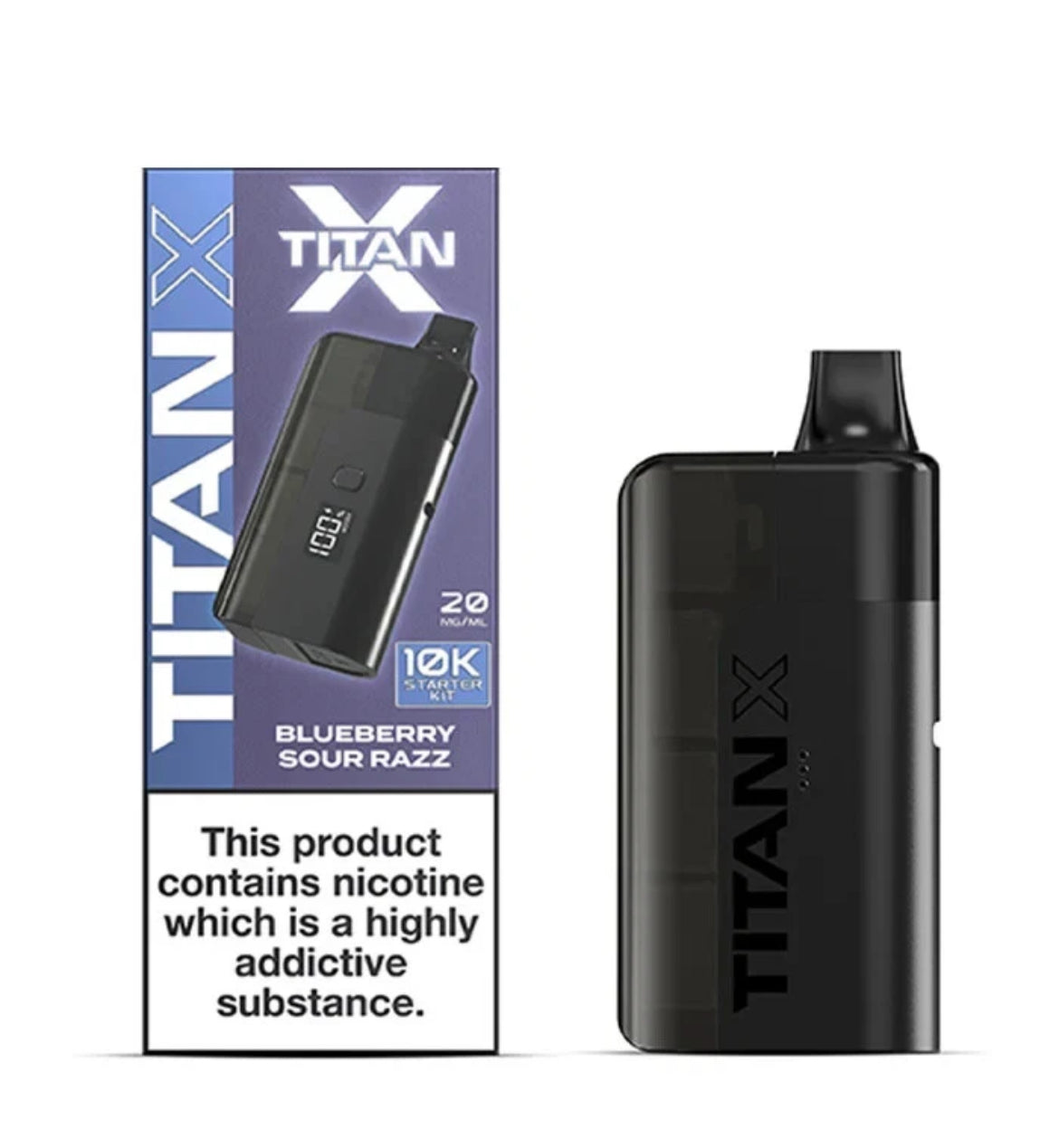 Titan X Pre-filled Pod Vape Kit 10K Puffs 20mg Puffs Rechargeable Vape Kit