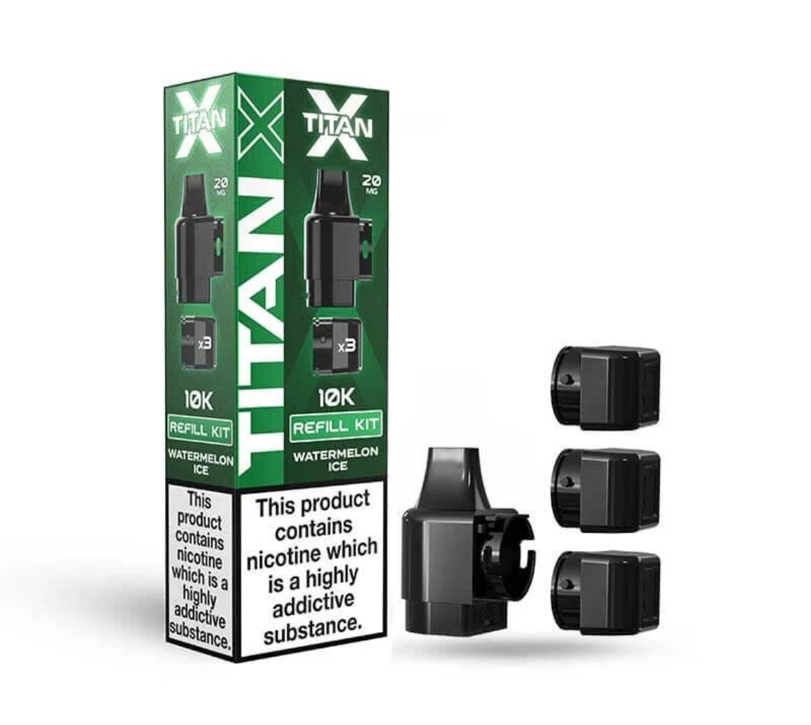Titan X 10k Puffs Prefilled Pods 20mg 10000 Puffs Titan X Refill Vape Pods