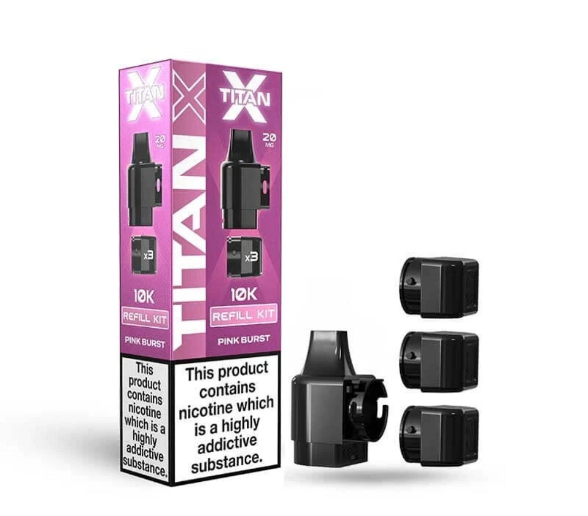 Titan X 10k Puffs Prefilled Pods 20mg 10000 Puffs Titan X Refill Vape Pods