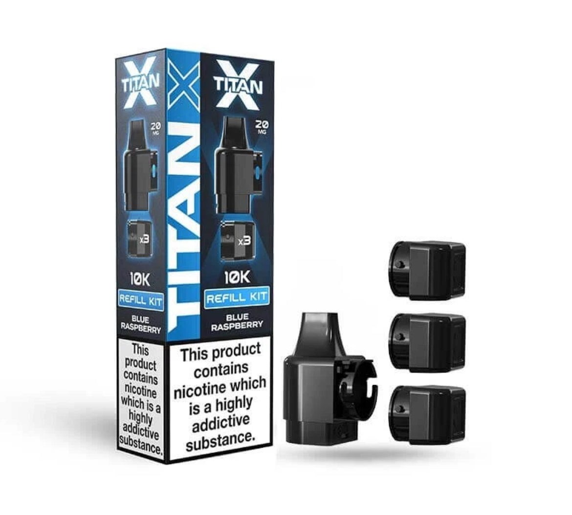 Titan X 10k Puffs Prefilled Pods 20mg 10000 Puffs Titan X Refill Vape Pods