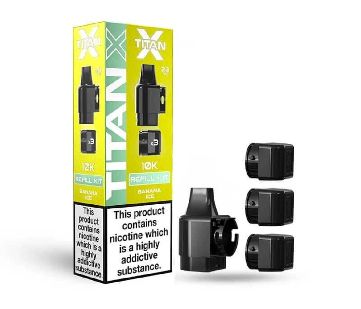 Titan X 10k Puffs Prefilled Pods 20mg 10000 Puffs Titan X Refill Vape Pods