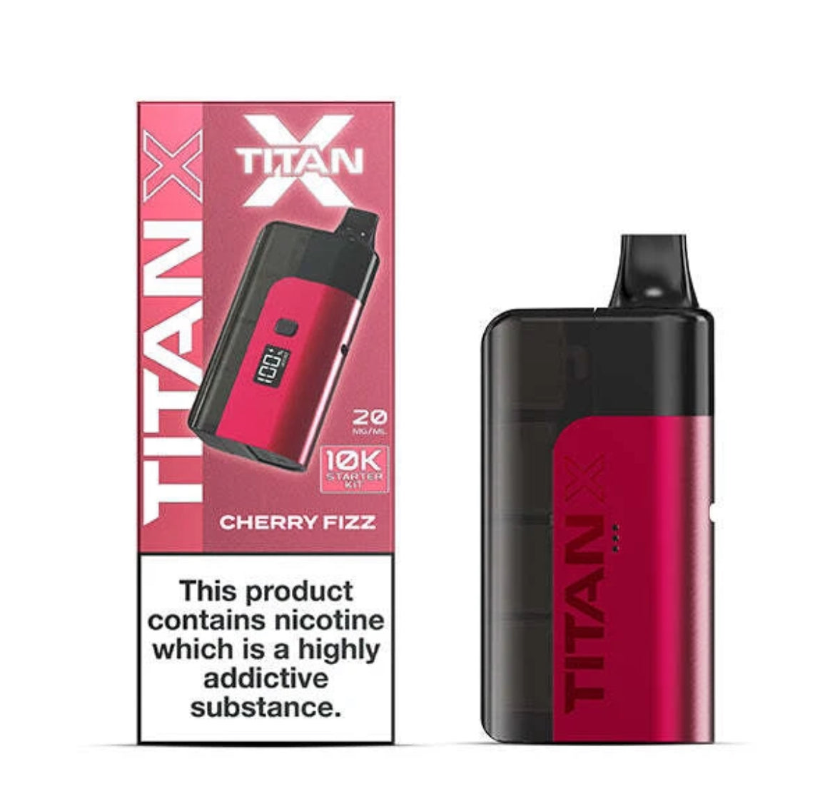 Titan X Pre-filled Pod Vape Kit 10K Puffs 20mg Puffs Rechargeable Vape Kit