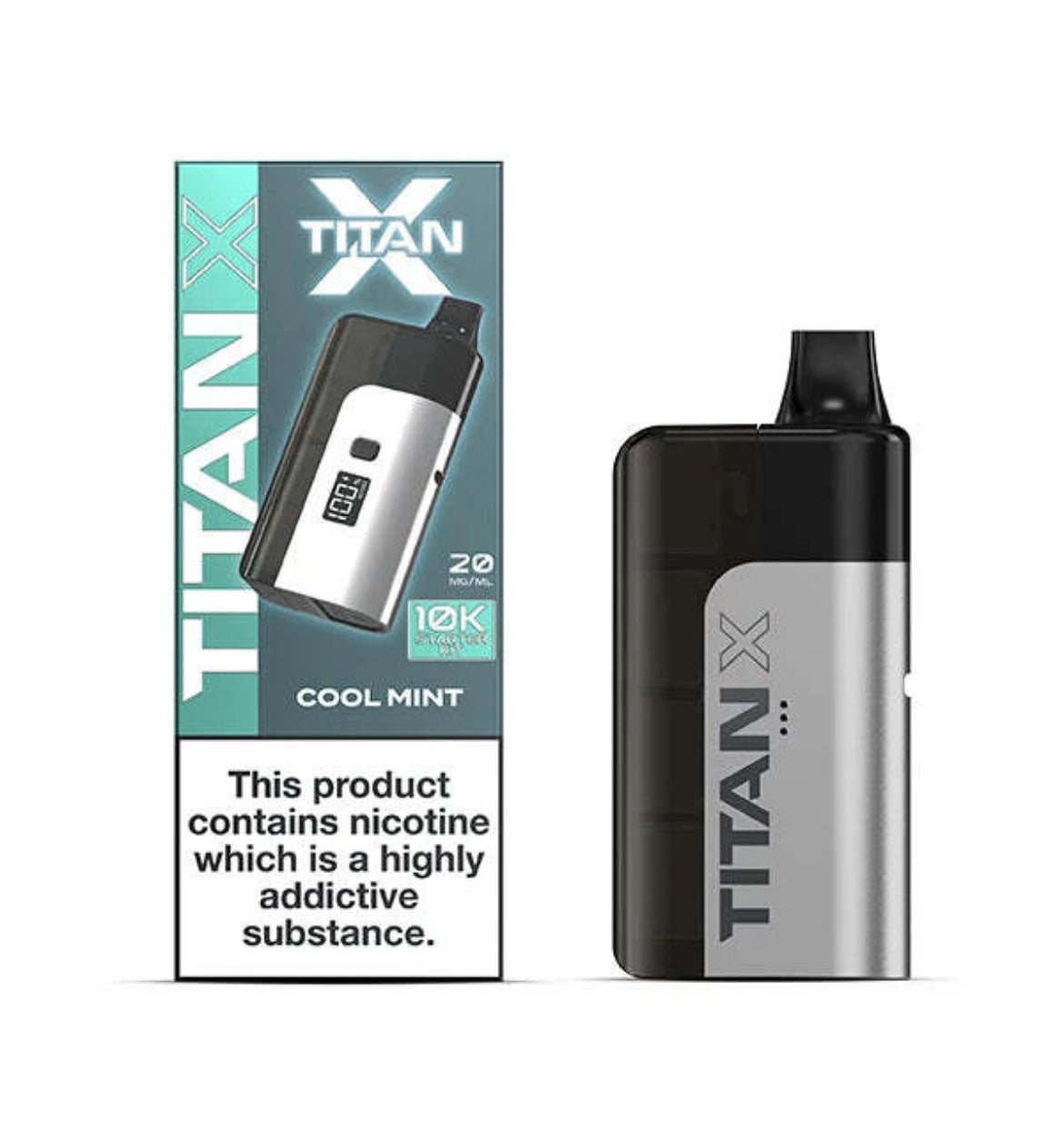 Titan X Pre-filled Pod Vape Kit 10K Puffs 20mg Puffs Rechargeable Vape Kit