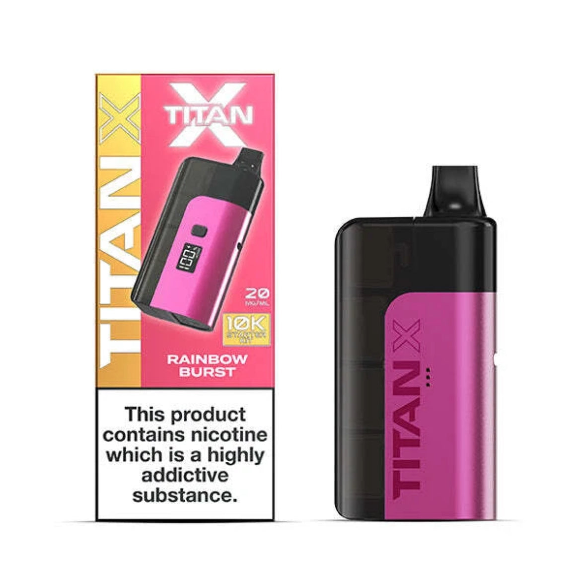 Titan X Pre-filled Pod Vape Kit 10K Puffs 20mg Puffs Rechargeable Vape Kit
