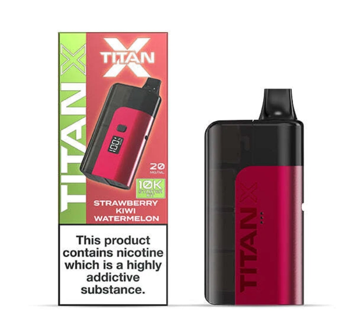 Titan X Pre-filled Pod Vape Kit 10K Puffs 20mg Puffs Rechargeable Vape Kit