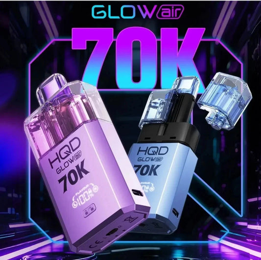 HQD Glow Air 70k Vape Kit Rechargeable & Pre-filled Reusable 20mg