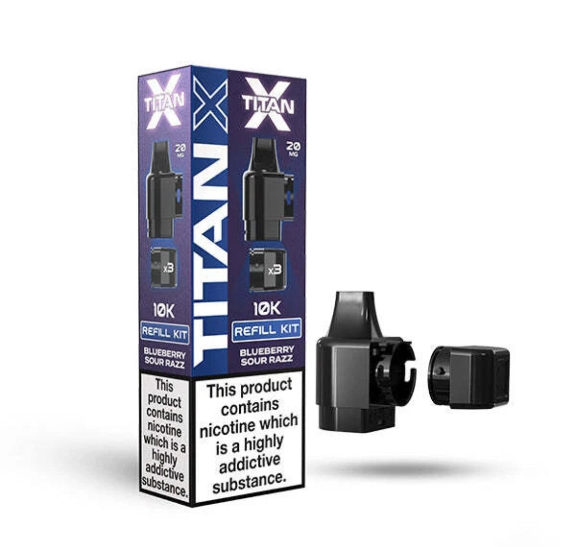 Titan X 10k Puffs Prefilled Pods 20mg 10000 Puffs Titan X Refill Vape Pods