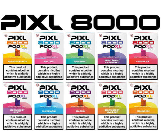 PIXL 8000 Vape Pods Replacement BIG 8K Pre-filled Refill e liquid 20mg