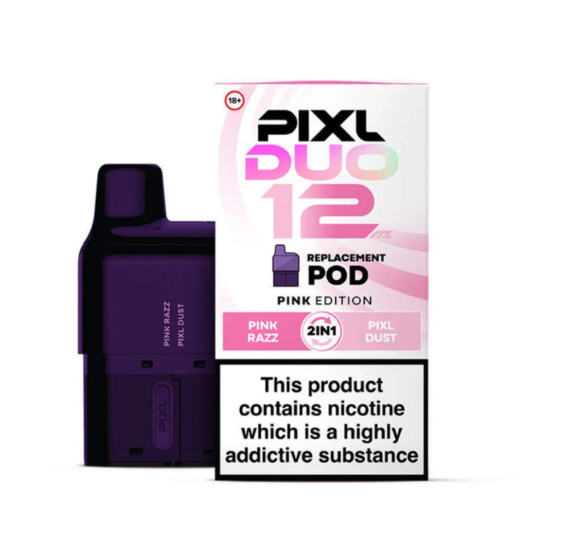 PIXL Duo 12 Pods Replacement Pre-filled  6K Vape Pods 20mg