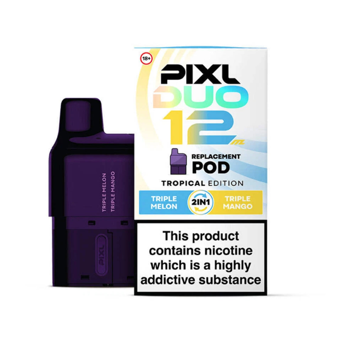 PIXL Duo 12 Pods Replacement Pre-filled  6K Vape Pods 20mg