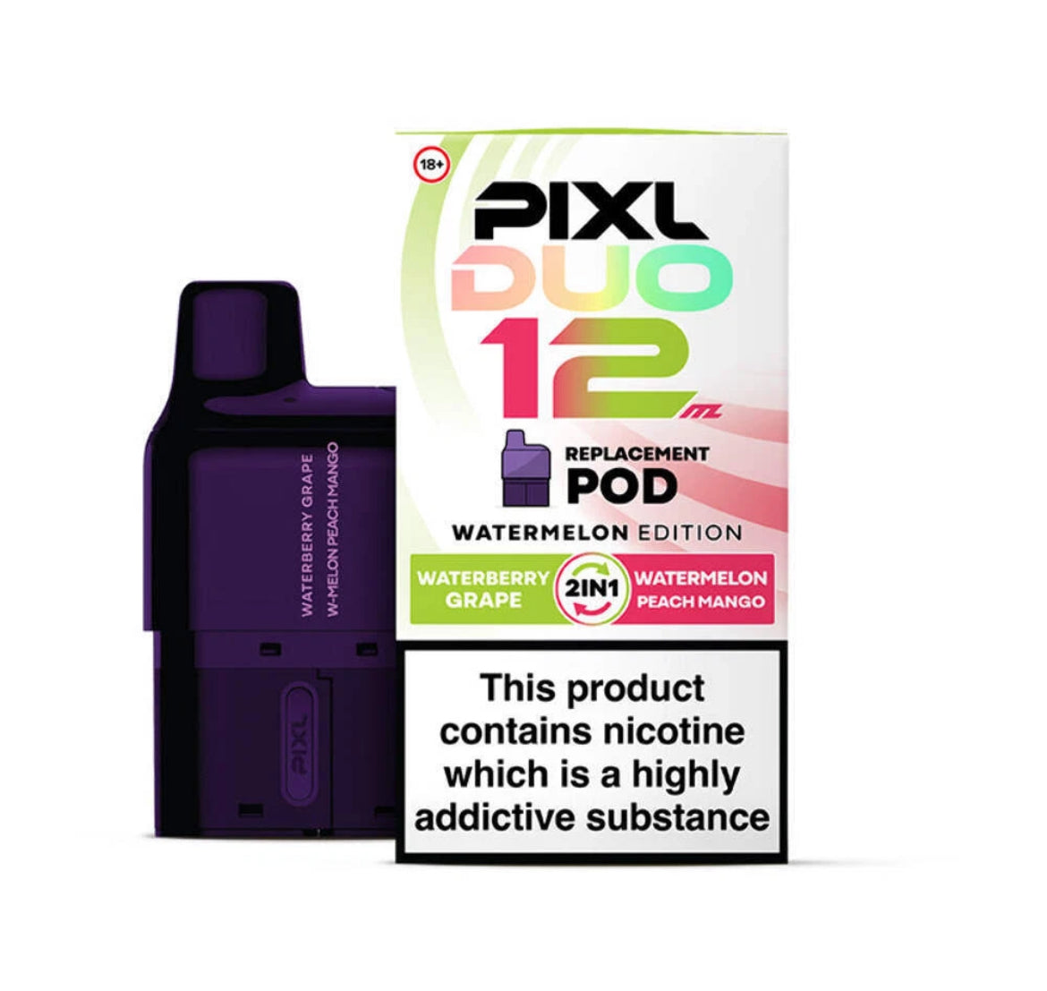 PIXL Duo 12 Pods Replacement Pre-filled  6K Vape Pods 20mg