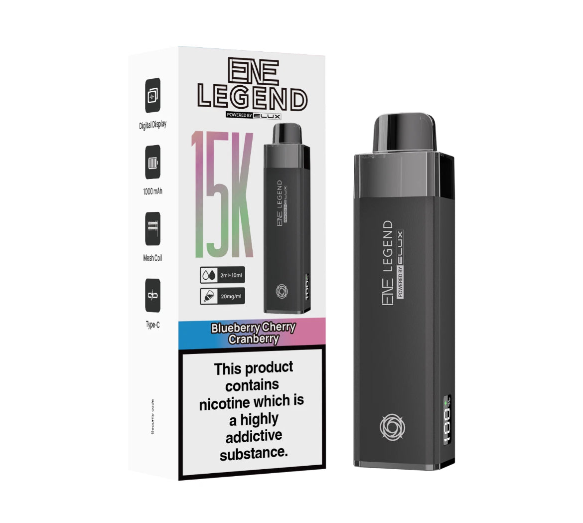 ENE Legend 15K Pre-filled Vape Kit 1000mAh Rechargeable & Refillable
