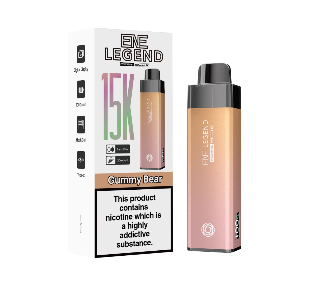 ENE Legend 15K Pre-filled Vape Kit 1000mAh Rechargeable & Refillable